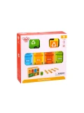 TOOKY TOY Drewniane Centrum Recyklingu Edukacyjny Sorter | Pan Piksel