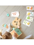 TOOKY TOY Drewniane Puzzle Montessori Zwierzęta z Pinezkami Do Dopasowania | Pan Piksel