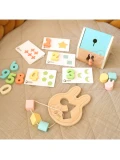 TOOKY TOY Drewniane Puzzle Montessori Zwierzęta z Pinezkami Do Dopasowania | Pan Piksel
