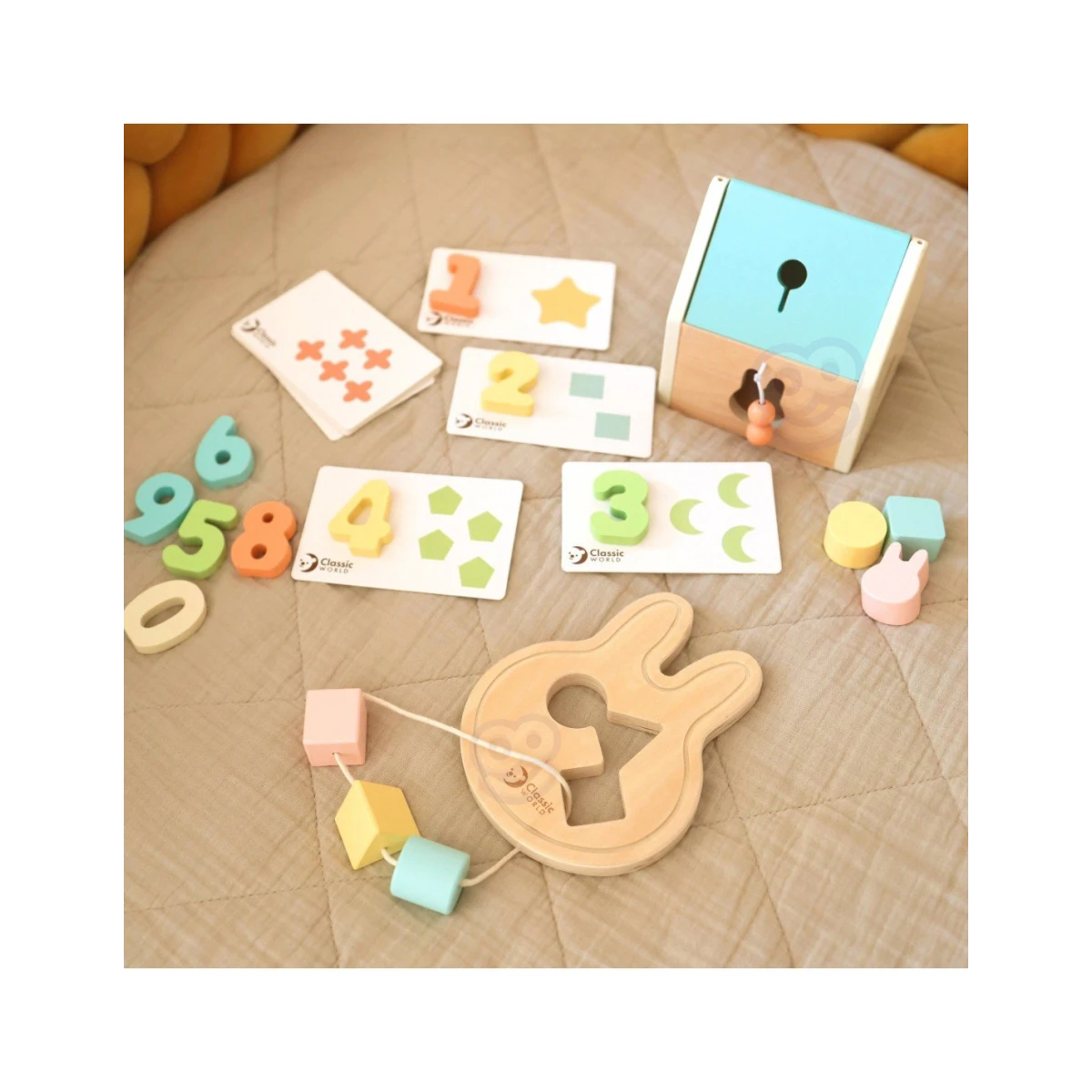 TOOKY TOY Drewniane Puzzle Montessori Zwierzęta z Pinezkami Do Dopasowania | Pan Piksel