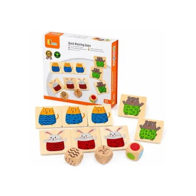 TOOKY TOY Drewniane Puzzle Montessori Farma z Pinezkami Do Dopasowania | Pan Piksel