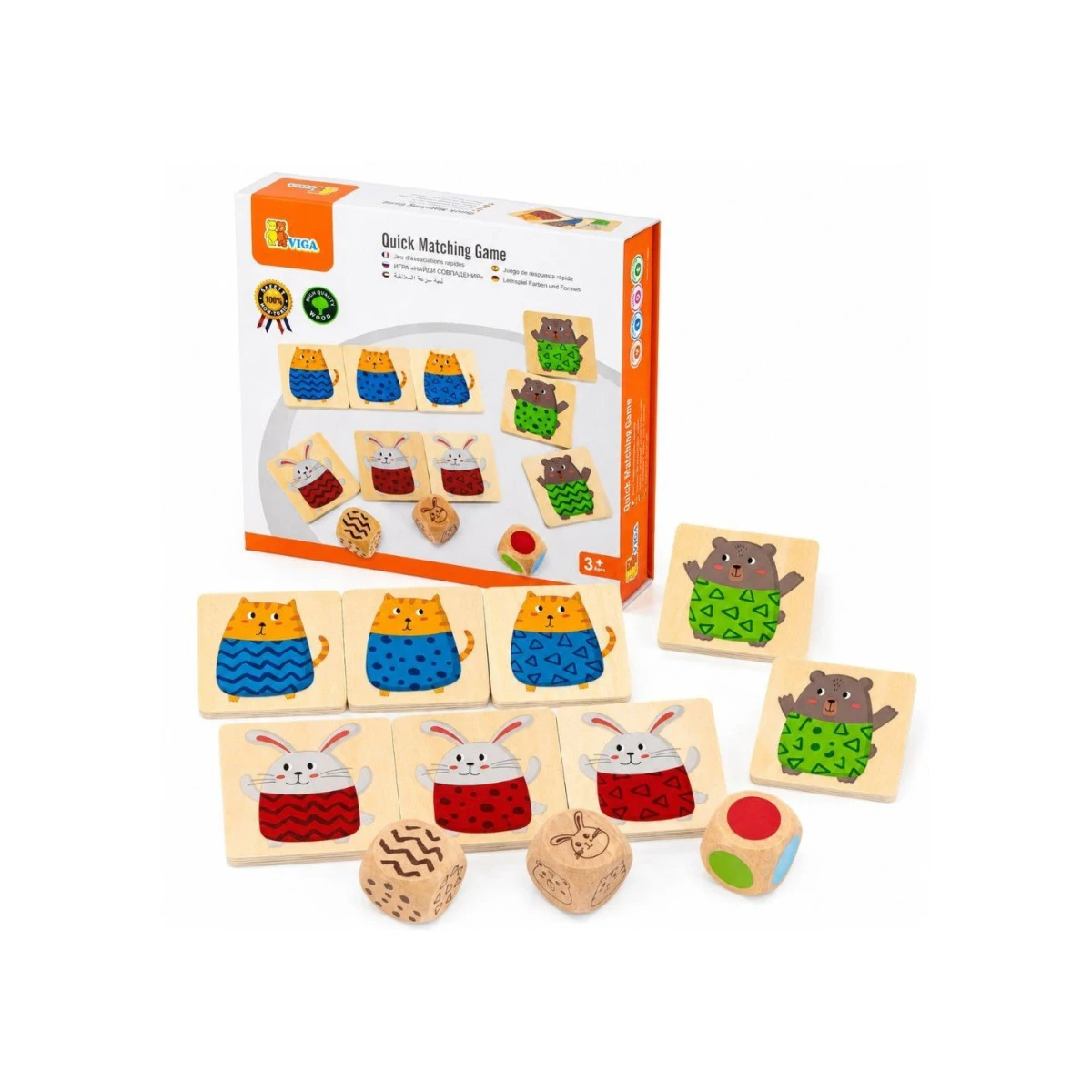 TOOKY TOY Drewniane Puzzle Montessori Farma z Pinezkami Do Dopasowania | Pan Piksel