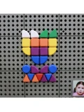 TOOKY TOY Drewniane Puzzle Montessori Farma z Pinezkami Do Dopasowania | Pan Piksel