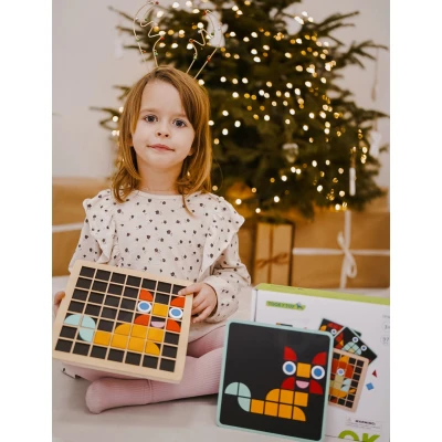 TOOKY TOY Mozaika Drewniana Układanka Montessori | Pan Piksel