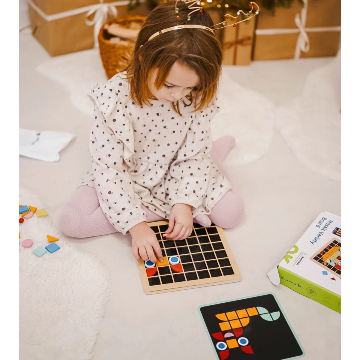 TOOKY TOY Mozaika Drewniana Układanka Montessori | Pan Piksel