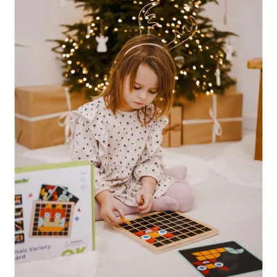 TOOKY TOY Mozaika Drewniana Układanka Montessori | Pan Piksel