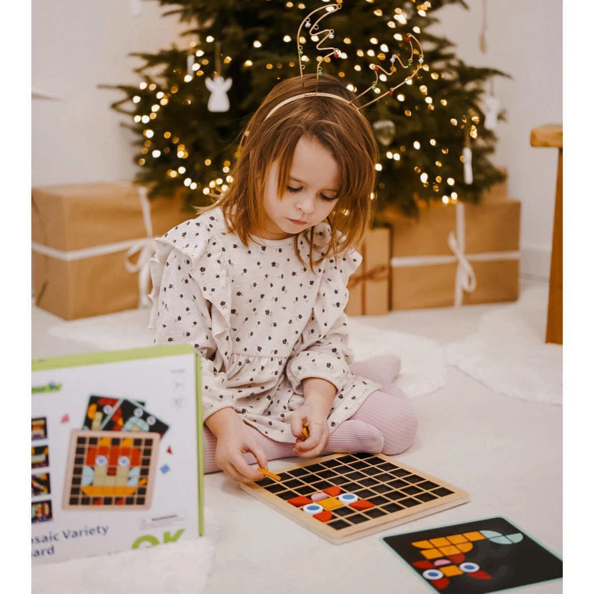 TOOKY TOY Mozaika Drewniana Układanka Montessori | Pan Piksel