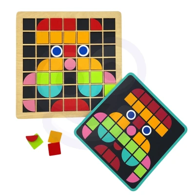TOOKY TOY Mozaika Drewniana Układanka Montessori | Pan Piksel