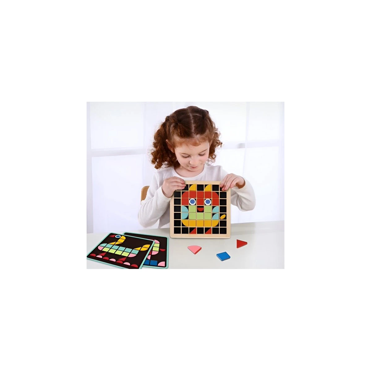 TOOKY TOY Mozaika Drewniana Układanka Montessori | Pan Piksel