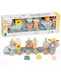 CLASSIC WORLD Montessori Kolejka Ocean Drewniana Układanka | Pan Piksel