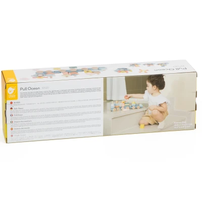 CLASSIC WORLD Montessori Kolejka Ocean Drewniana Układanka | Pan Piksel
