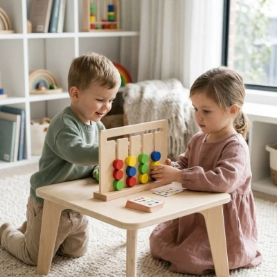VIGA Gra Logiczna Odwzoruj Kolory i Figury Montessori | Pan Piksel