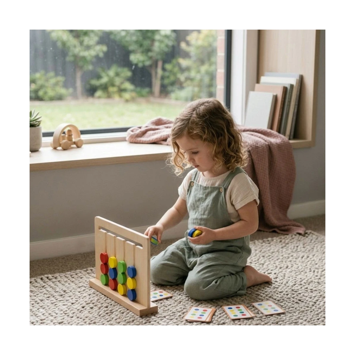 VIGA Gra Logiczna Odwzoruj Kolory i Figury Montessori | Pan Piksel
