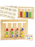 VIGA Gra Logiczna Odwzoruj Kolory i Figury Montessori | Pan Piksel