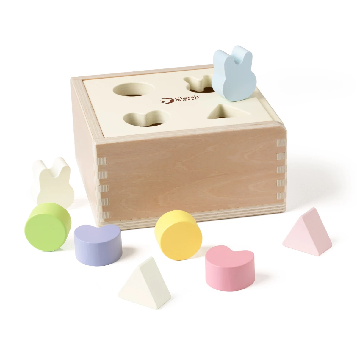 CLASSIC WORLD Układanie Kształtów Sorter Drewniany dla Dzieci 10 el. | Pan Piksel