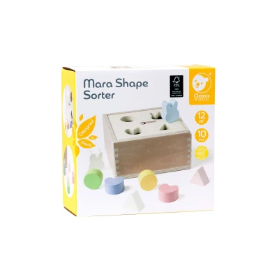 CLASSIC WORLD Układanie Kształtów Sorter Drewniany dla Dzieci 10 el. | Pan Piksel