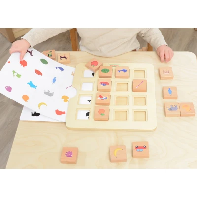 MASTERKIDZ Gra Dopasuj Cienie Łączenie w Pary Rozpoznawanie Przedmiotów Montessori | Pan Piksel