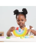 VIGA Drewniana Tęcza Układanka Klocki Kreatywne Montessori | Pan Piksel