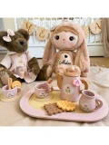 TOOKY TOY Puzzle Układanka Montessori Grube Klocki Żółw 5 el. | Pan Piksel