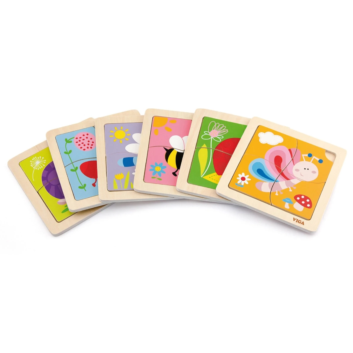 VIGA Poręczne Drewniane Puzzle Pszczoła | Pan Piksel