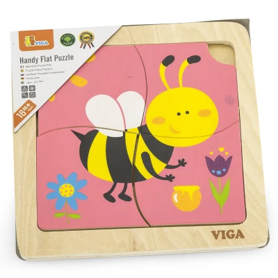 VIGA Poręczne Drewniane Puzzle Pszczoła | Pan Piksel