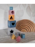 VIGA PolarB Piramidka Układanka edukacyjna Sorter Kostki Klocki | Pan Piksel