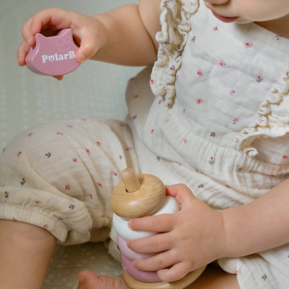 VIGA PolarB Drewniana Piramidka Edukacyjna - Lisek | Pan Piksel