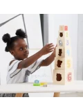 VIGA Drewniana Piramidka Układanka Klocki Sorter Montessori | Pan Piksel