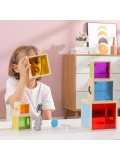 VIGA Drewniana Piramidka Układanka Klocki Sorter Montessori | Pan Piksel