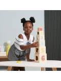 VIGA Drewniana Piramidka Układanka Klocki Sorter Montessori | Pan Piksel