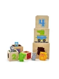 VIGA Drewniana Piramidka Układanka Klocki Sorter Montessori | Pan Piksel