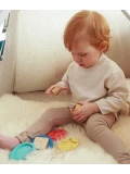 TOOKY TOY Drewniana Układanka Piramidka Kształty Miś 11 el. | Pan Piksel