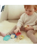 TOOKY TOY Drewniana Układanka Piramidka Kształty Miś 11 el. | Pan Piksel