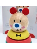 TOOKY TOY Drewniana Układanka Piramidka Kształty Miś 11 el. | Pan Piksel