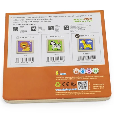 VIGA Poręczne Drewniane Puzzle Żyrafa | Pan Piksel