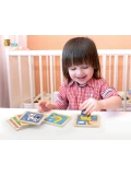 VIGA Poręczne Drewniane Puzzle Kaczuszka | Pan Piksel
