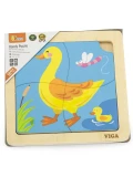 VIGA Poręczne Drewniane Puzzle Kaczuszka | Pan Piksel