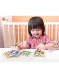 VIGA Poręczne Drewniane Puzzle Krówka | Pan Piksel