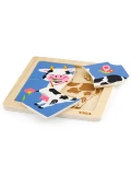 VIGA Poręczne Drewniane Puzzle Krówka | Pan Piksel