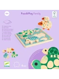 DJECO Układanka drewniana PUZZ & PLAY RODZINKA