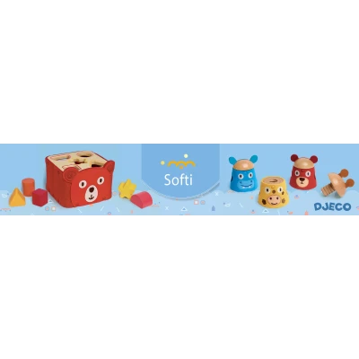 DJECO Sorter drewno+filc SOFTISHAPE