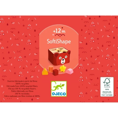 DJECO Sorter drewno+filc SOFTISHAPE