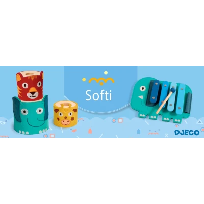 DJECO Układanka drewno+filc SOFTITAP