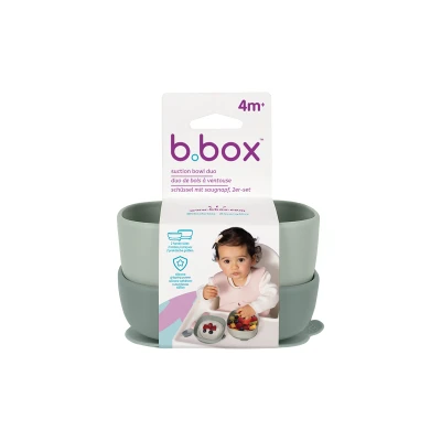 B.BOX Miseczki dla dzieci 2 szt. + 1 silikonowa przyssawka Sage