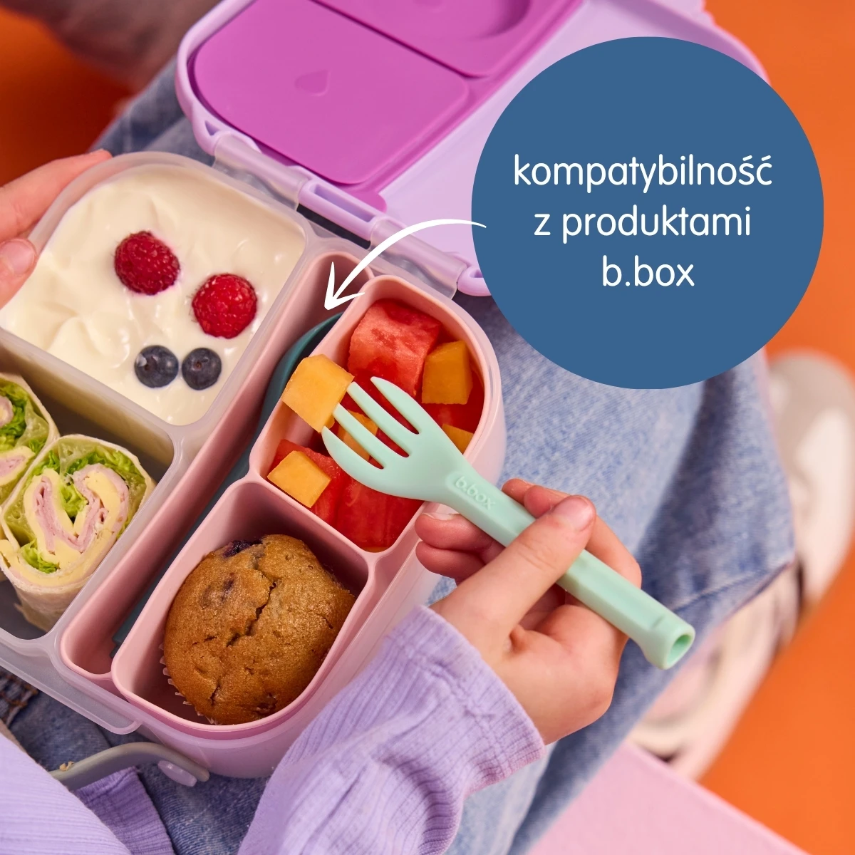 B.BOX Sztućce do lunchboxa z łyżką i widelcem 2 zestawy Twilight