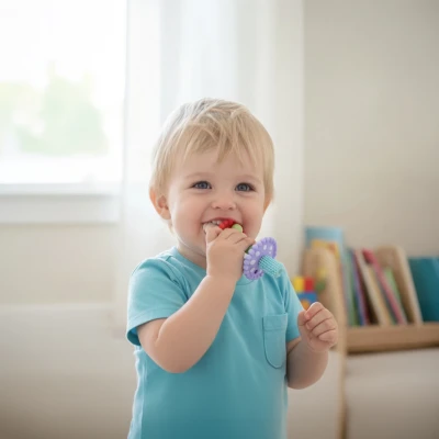 RAZBABY Gryzak silikonowy dla niemowląt Różdżka wielokolorowy