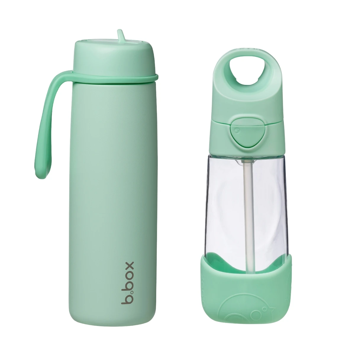 B.BOX Zestaw Hydro Team butelka termiczna 690 ml Spearmint + butelka na wodę ze słomką tritanowa 450 ml Spearmint b.box