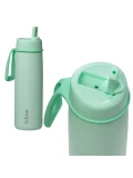 B.BOX Zestaw Hydro Team butelka termiczna 690 ml Spearmint + butelka na wodę ze słomką tritanowa 450 ml Spearmint b.box