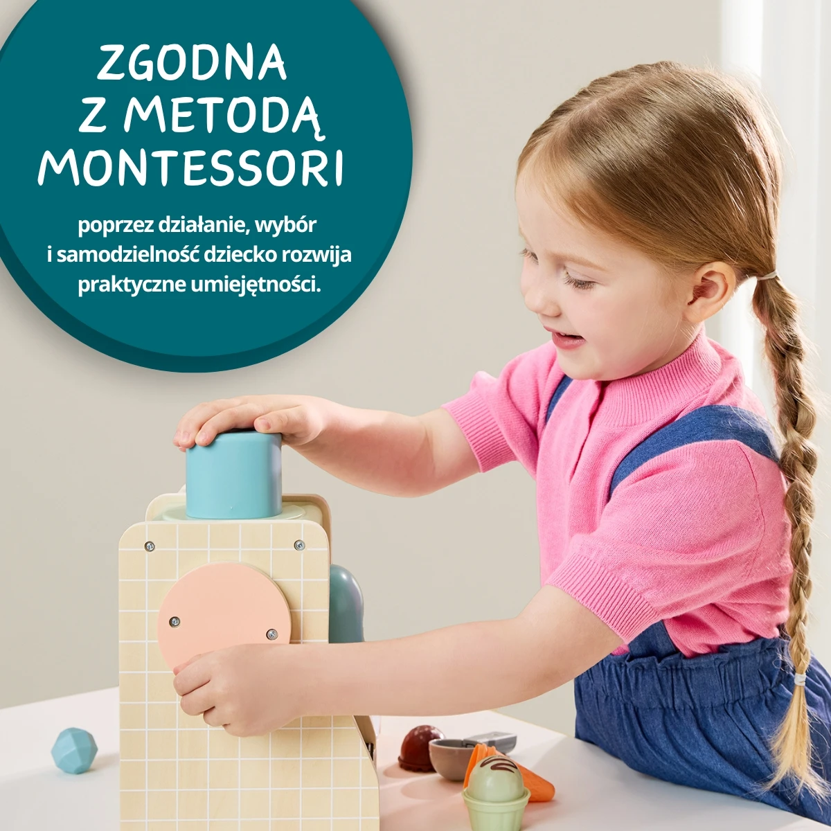 TOPBRIGHT Zabawka edukacyjna duża lodziarnia 36m+