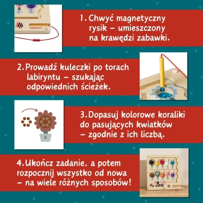 TOPBRIGHT Labirynt magnetyczny Pracowita Pszczółka 36m+